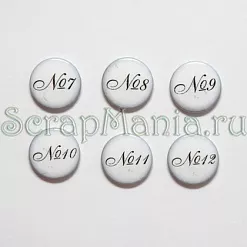 Набор фишек для скрапбукинга "Номер семь"