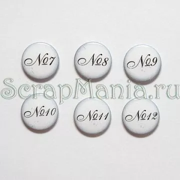 Набор фишек для скрапбукинга "Номер семь"