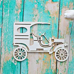 Украшение из чипборда "Автомобиль 2" (ScrapКрым)