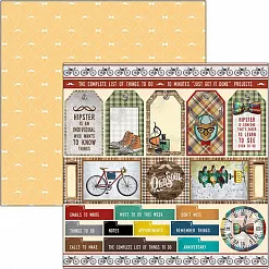 Набор бумаги 30х30 см "Hipster", 12 листов (Ciao bella)