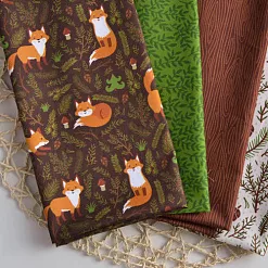 Отрез ткани 50х50 см "Лисички" (Forestory)