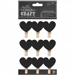 Набор деревянных украшений "Мелом. Прищепки сердца" (DoCrafts)