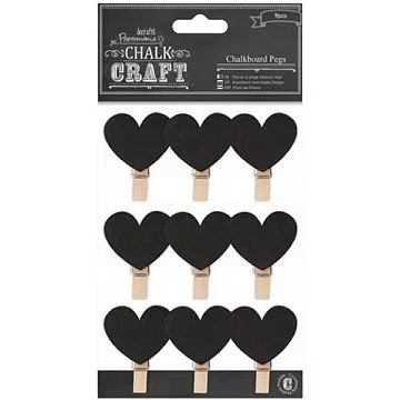 Набор деревянных украшений "Мелом. Прищепки сердца" (DoCrafts)