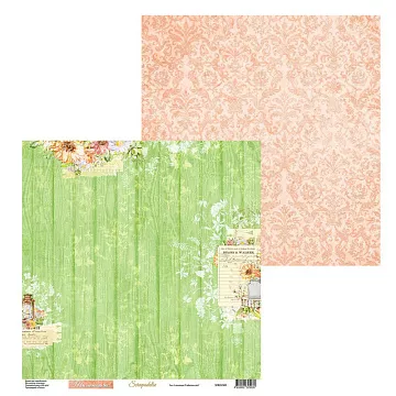 Бумага 30х30 см "В объятиях лета. Лист 01" (Scrapodelie)