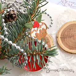 Нож "Новогодний кекс", 2,8х3,5 см (ScrapMania) Нож "Новогодний кекс", 2,8х3,5 см (ScrapMania)