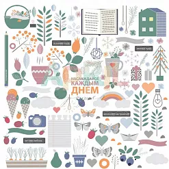 Набор бумаги 30х30 см "Времена года", 11 листов (April Paper)