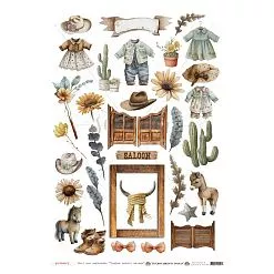 Бумага А4 "Сказки дикого запада. Для вырезания" (Summer studio)