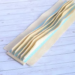 Переплет на 6 разворотов, цвет голубой, длина 30 см, шаг 0,7 см