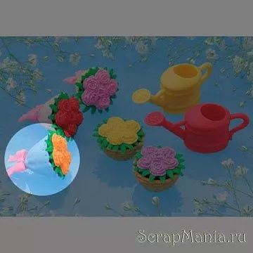 Ластик "Оранжевый букет" (Iwako)