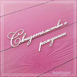 Чипборд "Свидетельство о рождении" (СкрапМагия)