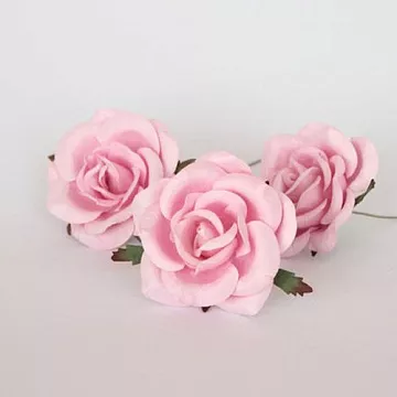 Цветок розы коттеджной "Светло-розовый", 7 см, 1 шт (Craft)