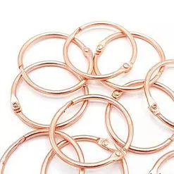 Набор колец для альбома "Розовое золото", 38 мм (HobbyCr)