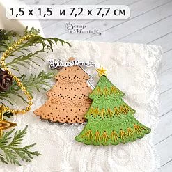 Нож "Вышивка. Новогодняя елка", 7,2х7,7 см (ScrapMania) Нож "Вышивка. Новогодняя елка", 7,2х7,7 см (ScrapMania)