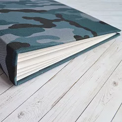 Заготовка для альбома 20х20 см "Дембельский альбом. Синий камуфляж" 7 разворотов