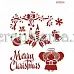 Трафарет пластиковый многоразовый 20*25см «Merry Christmas» со свечкой Трафарет пластиковый многоразовый 20*25см «Merry Christmas» со свечкой