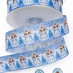 Лента репсовая "Снегурочка", ширина 2,5 см, длина 1 м