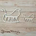 Чипборд "Снеговички. Шейкер. Сани маленькие" (ScrapMania)
