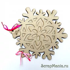 Заготовка для альбома из серого картона "Снежинка" (Trash&Glam, Россия)