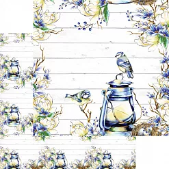 Бумага "Spring birds - 3" (SunnyCraft) Бумага "Spring birds - 3" (SunnyCraft)