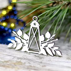 Украшение из чипборда "Фонарь" (LadyBug)