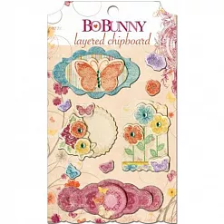 Набор объемных наклеек из чипборда "Ambrosia" (BoBunny)