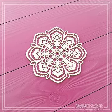 Чипборд "Мандала. Кружевная салфетка 6" (СкрапМагия)