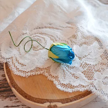 Цветок розы "Ярко-голубой", 1 шт (Craft)