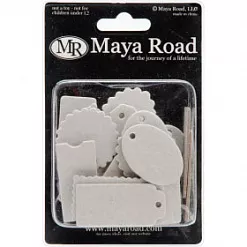 Набор украшений из чипборда "Тэги" (Maya Road)