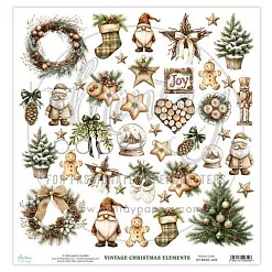 Бумага 30х30 см "Rustic Christmas. Для вырезания" (Mintay) Бумага 30х30 см "Rustic Christmas. Для вырезания" (Mintay)