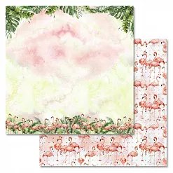 Набор бумаги 30,5х30,5 см "Роскошный фламинго", 12 листов (ScrapMania)