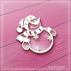 Шейкер "Снеговик", 7,3х8 см (СкрапМагия) Шейкер "Снеговик", 7,3х8 см (СкрапМагия)