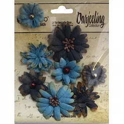 Набор объемных цветов "Синяя ночь" (Petaloo)