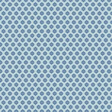 Отрез ткани 50х70 см "Цветок-звездочка, цвет синий" (Tilda)