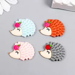 Набор акриловых украшений "Ёжик с цветочком" (АртУзор)