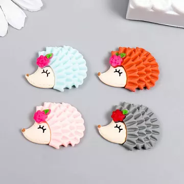 Набор акриловых украшений "Ёжик с цветочком" (АртУзор)