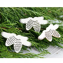 Чипборд "Шишки на ветках", 5х2,9 см (LeoMammy)