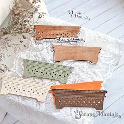 Нож "Цветочные кашпо. Прямоугольные", 8,3х2,9 см (ScrapMania) Нож "Цветочные кашпо. Прямоугольные", 8,3х2,9 см (ScrapMania)