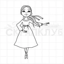 Штамп "Мари", 5х7,6 см (Скрапклуб)