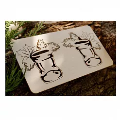 Чипборд "Сапоги дед мороза", 4,4х4,4 см (LeoMammy)