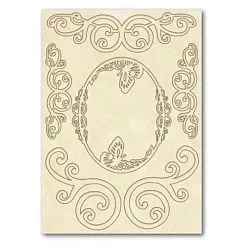 Набор деревянных украшений "Завитки", 6 шт (Stamperia)