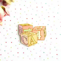 Украшение из чипборда "Кубики цветные" (АртМаркет)