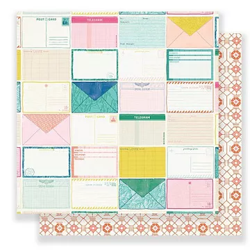 Бумага "Here&There. Postcards" (Crate paper)