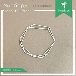 Украшение из чипборда "Рамка 19" (ScrapКрым) Украшение из чипборда "Рамка 19" (ScrapКрым)