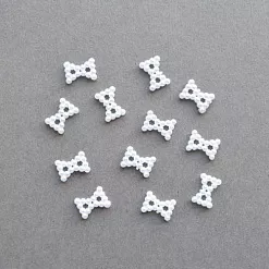 Жемчужное украшение "Бантик", цвет белый перламутровый (Impresse)