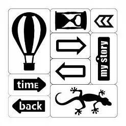 Набор украшений из чипборда "Лавка Древностей. Указатели" (ScrapBerry's)