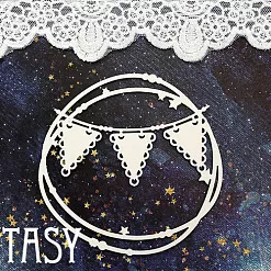 Украшение из чипборда "Рамка с флажками 1442" (Fantasy) Украшение из чипборда "Рамка с флажками 1442" (Fantasy)