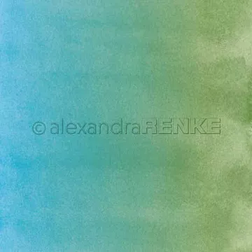 Бумага "Mimiverlauf Aquarell Blau-Grün"