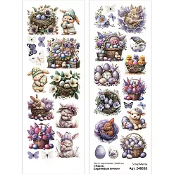 Лист с картинками 10х30 см "Пасха. Сиреневые яички" (ScrapMania)