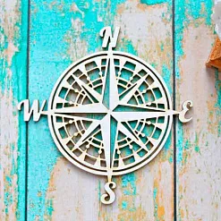 Украшение из чипборда "Роза ветров" (ScrapКрым)