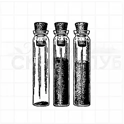 Штамп "Колбы с химикатами", 1,2х6,2 см (Скрапклуб) Штамп "Колбы с химикатами", 1,2х6,2 см (Скрапклуб)